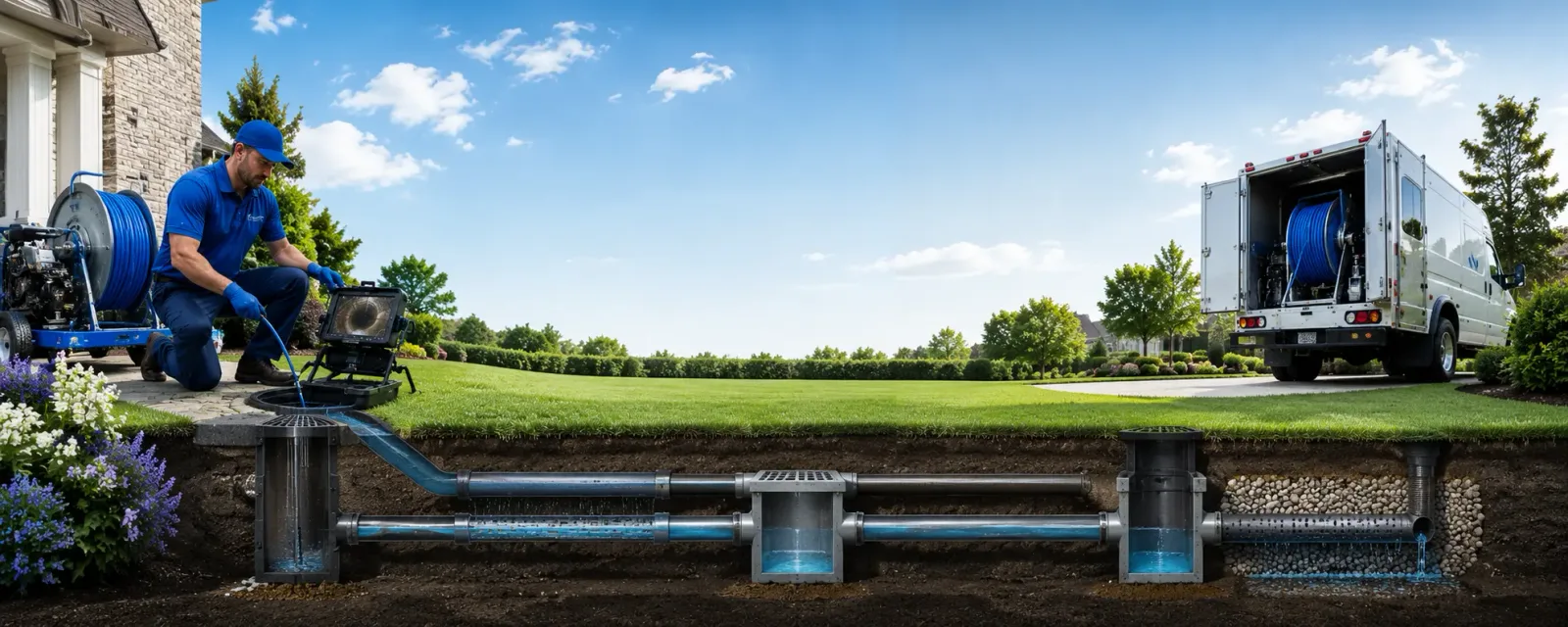 Outdoor drain cleaning information for Curran, MI
